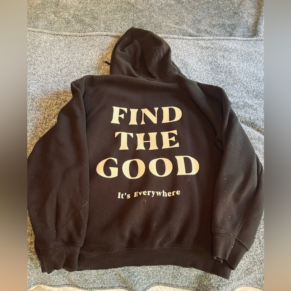 Find The Good mens hoodie. Dark Brown. Men’s large. Worn once and stored away